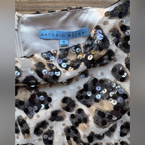 Antonio Melani Leopard Print Mini Dress - Picture 4 of 9